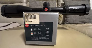 New Leica Magnus 2.4 - 16 x 56 with L - Ballistik reticle. Has parallax adjustment. The best glass available, new in box with all papers. Price includes postage