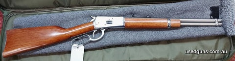 In very good condition, except for a little blemish on the stock, which the many extras included with it will negate. Williams peep sight, Picatinny rail, 2 bag