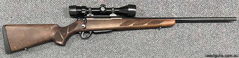 Tikka T3 Hunter in 223 with 1/12 twist. Has seen verry little use. Comes with Bushnell 3-9x40 scope in steel rings. $65 freight to your dealer Australia Wide (W