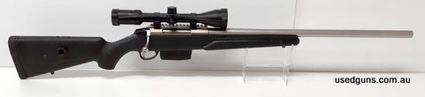 Great varmint package, would be very good if not missing cheek riser, has limbsaver recoil pad fitted