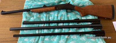 Beautiful solid little H&R Pardner with 3 barrels and in mint condition. Locks up tight, feels solid. Great little gun. Collectable as no longer made.