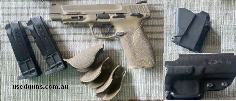 Smith & Wesson M&P 2.0. Includes Pelican hard case, 2 x 10 shot mags, Ghost Holster, Magazine speed loader, extra hand grip inserts.