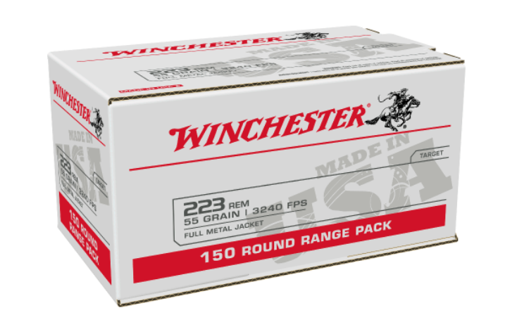 Winchester USA 223rem value Pack 150 rounds 55gr FMJ