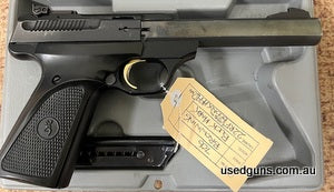 A very good Browning Buckmark Target Pistol in 22LR. Comes with standard 140 mm barrel and extra magazine. Hasn't done much work. Surplus to owners needs. Buyer