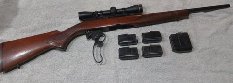 Regrettable sale , Rare and very collectable Winchester 1988 carbine in 308 including 4x5 Rd mags and 1 x 10 mag with sling , buyer to pay freight costs