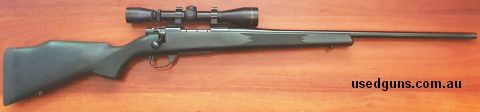 Weatherby Vanguard in .243 Winchester. Synthetic stock. Leupold VX1 3-9x40 scope and mounts included. Has done about 80-100 rounds and always well cared for. Pe