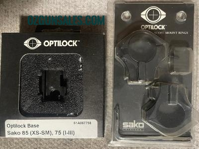 Optilock Sako Short Action Rifle 1" Mounts
