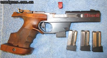 Comes with four magazines, and a dry fire training tool.