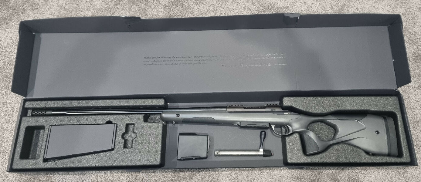 Selling my Sako S20 Hunter Fluter 6.5CM, 24" Barrel with 5/8-24 muzzle thread. Rifle is as new in original box. Comes with 5 shot mag plus a genuine sako 10 sho