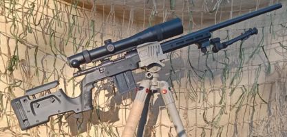 Rifle in barely used MDT chassis. Price includes bipod, 2x10 round mags, Burris Eliminator iii rangefinder scope and Auscam dragbag carry case. Also available a
