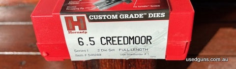 New Hornady 6.5 Creedmoor die set, includes postage except W.A.
