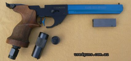 Alfa Proj CO2 Sport target ('CO2') pistol in very good condition. Comes with original plastic case, tools and spare parts. Great entry level 'air pistol'. Buyer