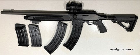Adler B230 Tactical bolt action shotgun. Recent custom build fired under 200 rounds - selling to buy more guns. Hogue pistol grip & adjustable AR15 stock. Red d