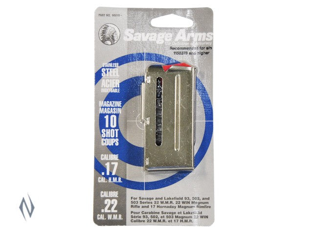 SAVAGE MAGAZINE 17HMR/22MAG 10RD STAINLESS