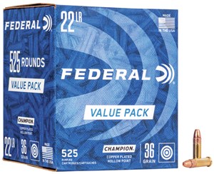 FEDERAL
F745
22LR, 36GR, HOLLOW POINT
HIGH VELOCITY - 1260 FPS

SPECIAL
$69.90 /PER 525
$649 /PER 5250
