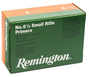 REMINGTON
X22606
6 1/2 SMALL RIFLE
PRIMERS

SPECIAL
$185 /PER 1000
$925 /PER 5000