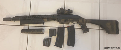 exelent condition comes with original parts picany rail liniel compensater 4 mags custom 2pak zinc phosphate paint will never rust gunsmith checked and no issue