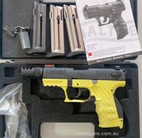 Walther P22. Club legal. Comes with 3 magazine, Forbes paddle holster and magazine holder.
