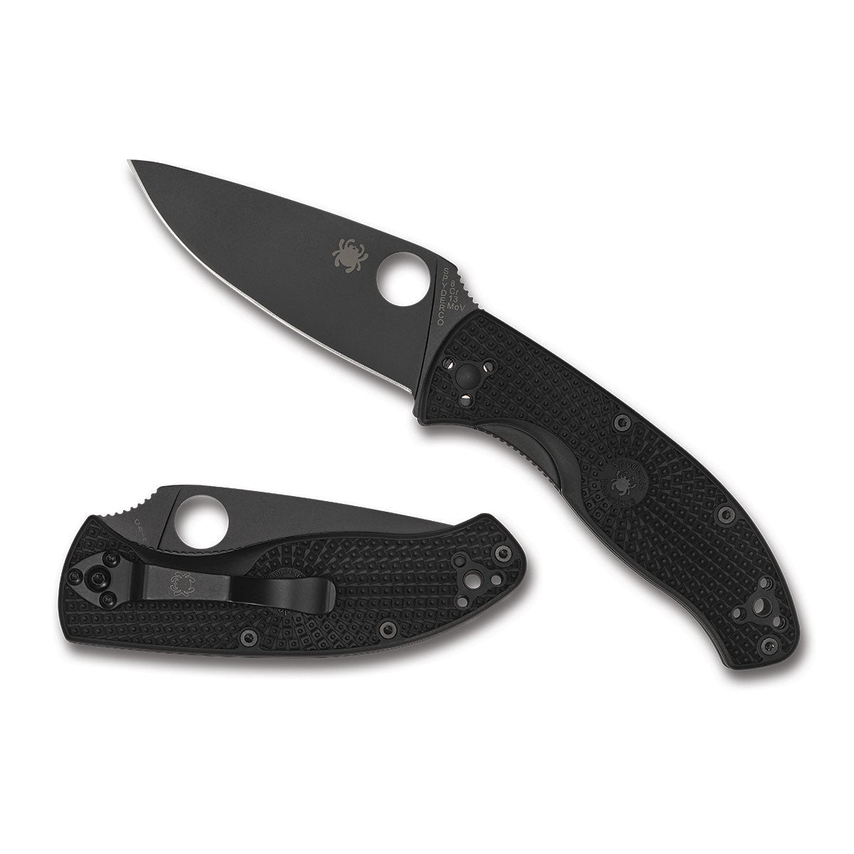 SPYDERCO TENACIOUS LIGHT BLACK - BLACK PLAIN BLADE
