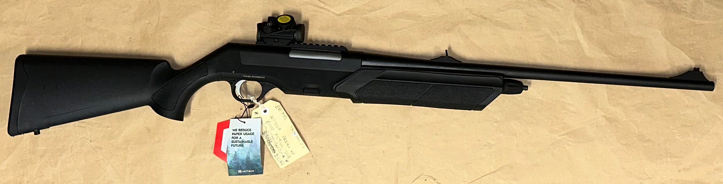 Arttech prima XP Pump Action 308 Tag EE779 TJ63621H00252 NFID F0026081