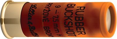 S&B Sellier & Bellot 12 gauge 25/8 12x67.5 Rubber Shots 7.5mm 9-shot Ammo 25 Rd