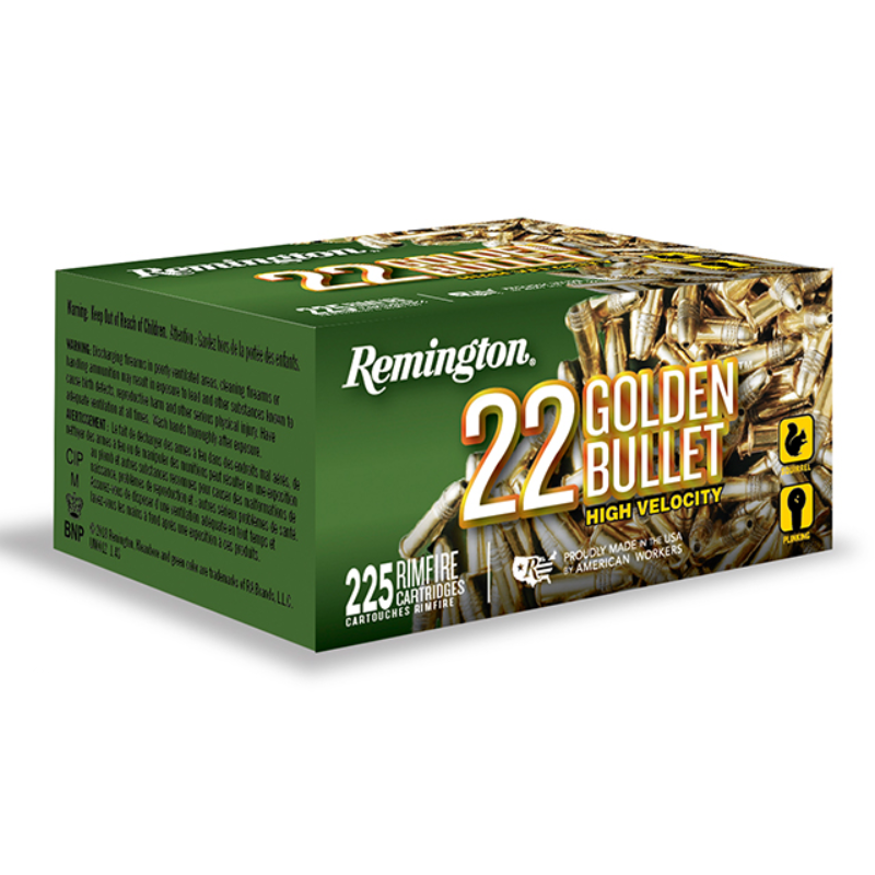 REMINGTON 22LR 36GR HV HP GOLDEN BULLET 1280FPS (225PK)