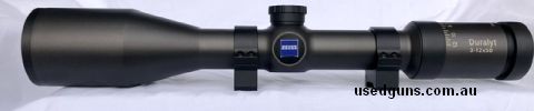 This Zeiss Duralyt scope is in excellent to very good condition. It comes with leupold medium picatinny scope rings. Comes with Zeiss original scope lens protec