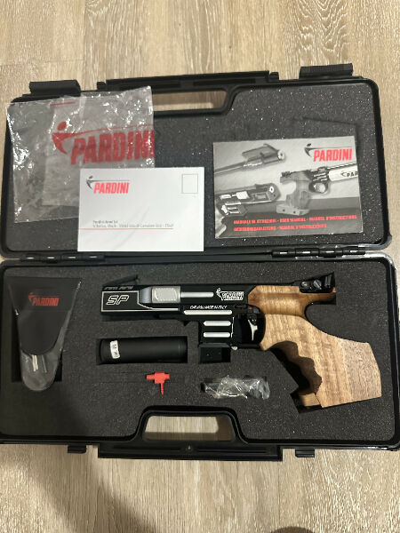 Pardini SP in brand new condition. Unfired. 2 magazines and tool kit. Medium/Large grip. Grab a great deal as new price is 4500.