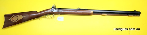 Ref: AA068. Pedersoli 54 cal Hawken Target with heavy hexagonal target barrel in excellent condition. This has had very little use. What you see is what you get