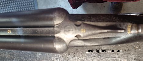 Charles Ingram 12 gauge shotgun 30 inch barrel , made in Glasgow. Number 2 of 2. Gold inlay No2 is on the action, barrels & safety (the word safety)as well as t