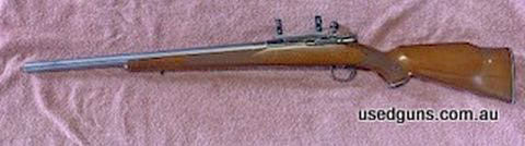Custom heavy bull Ron Webb barrel. Custom scope mounts. Timney trigger Sport stock. Not certain if bedded Tripod mount. Super tight chamber and perfect rifling.