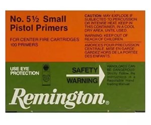 REMINGTON
X22626
5 1/2 SMALL PISTOL
MAGNUM PRIMERS

SPECIAL
$20.99 /PER 100
$189 /PER 1000
$849 /PER 5000