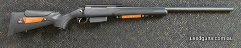 As new unfired condition Tikka T3x Varmint in 308W. Barrel excellent, bolt cycles well. Cheek rest, detachable magazine. Picatinny rail ready for a scope. Great