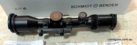 For sale as new condition Schmidt & Bender PM II 3-20x50 Ultra short on Blaser mounds with 3 screw rings instead of two screw, scope as new bean in the safe col