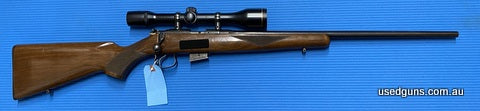 Good condition CZ 452 in 22 WMR. Was $895 now $845. Sports a 22 inch barrel. Some marks to the woodwork otherwise hods its gloss finish.