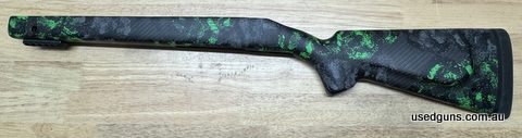 Super lightweight Carbon CAT stock to suit Remington 700 short action and clones. Has an M5 footprint for DBM, epoxy bedded, aluminous pillars and front pic rai