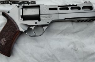 This gun has had very little use. There is a couple of marks on the trigger guard otherwise it would be excellent. It has fluro adjustable sights and a 6 inch b