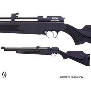 DIANA
STORMRIDER BLACK
PCP AIR RIFLE
SYNTHETIC STOCK
AVAILABLE IN
DISRB177 .177CAL 9 SHOT
NEW $415

DISRB22  .22CAL 7 SHOT
NEW $369