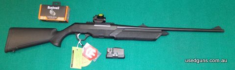 New Artech Prima XP pump action 30-06 fitted with a Bushnell TRS 25 Red dot sight and includes a spare 4 shot magazine.