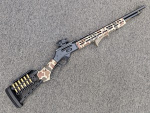 HENRY
H009 RPP CUSTOM
DUCK CAMO EDITION 
30-30
5 SHOT
LEVER ACTION
BIG LOOP LEVER
21.375 INCH THREADED BARREL
FIBER OPTIC OPEN SIGHTS
RANGER POINT PRECISION TACTICAL 
DUCK CAMO STOCK AND FOREND
RANGER POINT PRECISION TRIGGER
RANGER POINT PRECISION AMMO QUIVER
MAGPUL AFG FRONT GRIP
MDT 