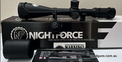 Nightforce NXS 5.5-22x56 zero stop MOA MOART reticle. Model number C507. Bought new and only used at the range and hence in excellent condition. Comes with its 