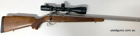 223 Sako 85 XS varmint in excellent condition walnut stock, stainless steel fluted barrel topped with a Vortex Viper 4-16x50 scope. Minimal use Call 0427 195 87