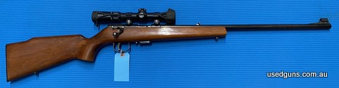 Very good condition Anschutz 1515-1516 in 22 WMR. Was $1595 now $1545. Sports a Weaver 1.5-6x25 scope with very good clarity. Bolt cycles well and the 22 inch b
