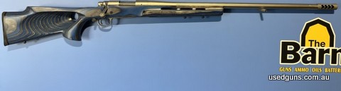 Remington 700 22-250 varmint stainless fluted in a Boyds Varmint sky blue stock. Is in very good condition. Has a 26'' s/s fluted barrel and a custom 37 brake.