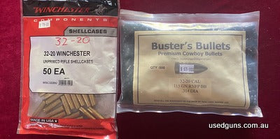 Winchester 32-20 cases + Busters Bullets 115RNFP set 1 only