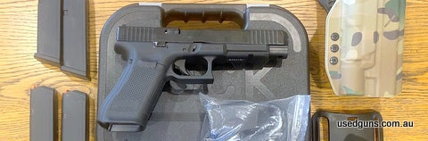 Glock 34 Gen 5 MOS 9mm Completely stock, has only been used to maintain Cat H license. Excellent condition, only wear marks are on the barrel which is to be exp