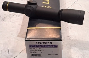 Fixed 2.5 Power. Wide duplex reticle. Matte 1 inch tube. Leupold quality. Little use. Surplus to needs. Prefer text or phone for contact. Price plus post.