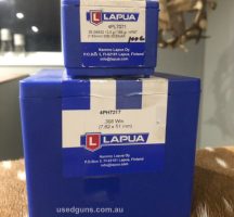 No longer required ,new unopened lapua 308 brass 100count. Lapua 30cal 185gr scenar 100 count Postage included Australia wide excluding WA
