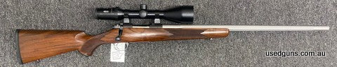 Only shot enough to sight scope, would class in excellent condition, but has a couple of small bruises on stock & top of recoil pad has gone soft from sitting i