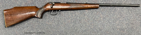 Anschutz 1515-1516 in 22 WMR. Rifle is in good overall condition but is missing the front sight, sling swivel studs and magzine. $65 freight to your dealer Aust